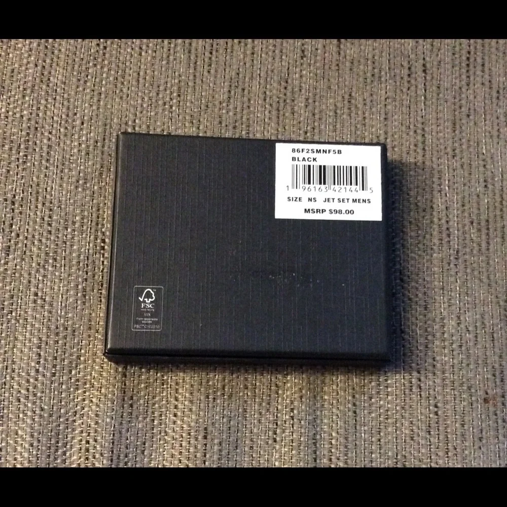 Michael Kors Slim Bifold Wallet Black/Grey NWT
